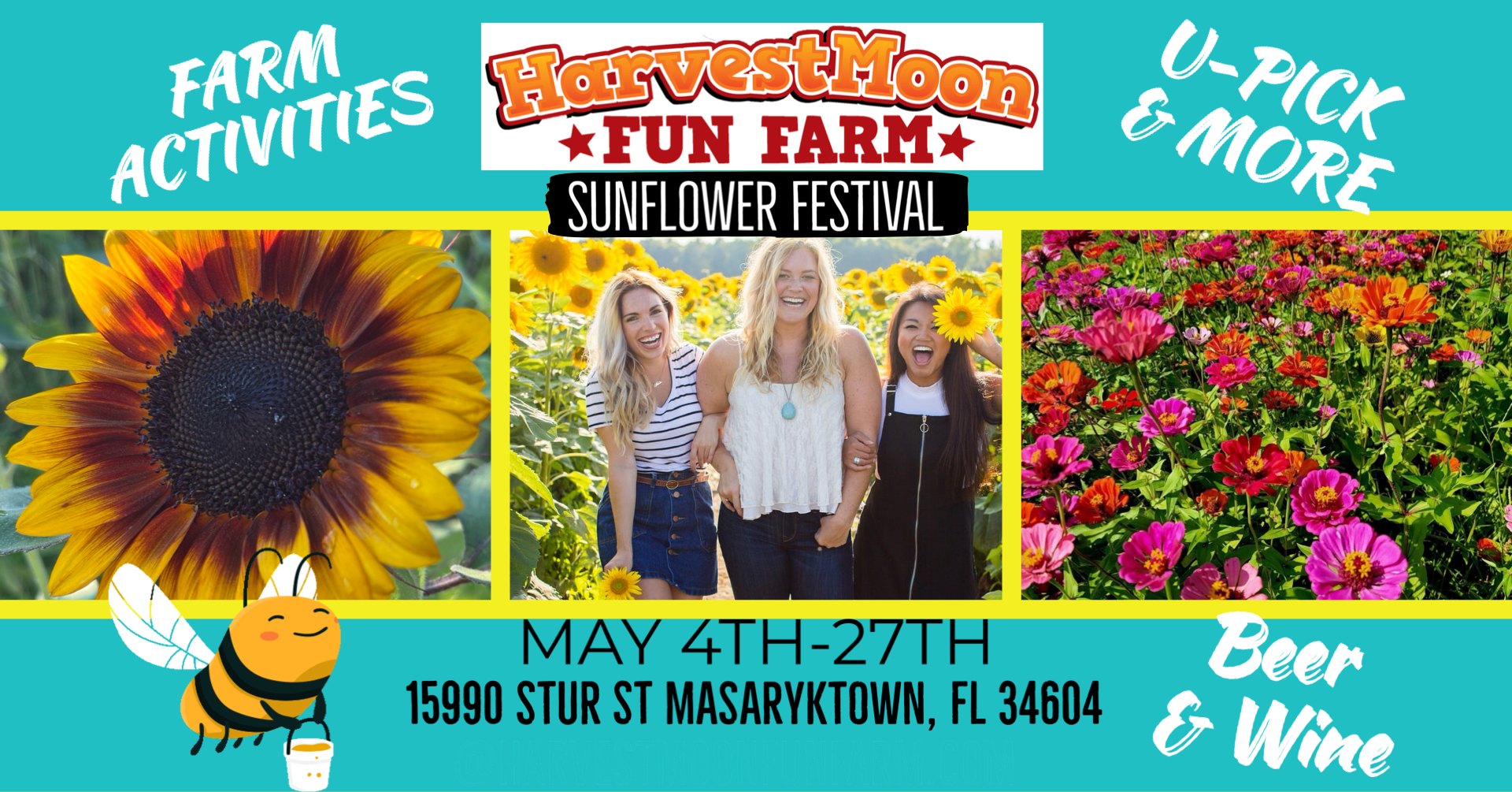 Sunflower Festival at HarvestMoon Fun Farm Tampa Kids